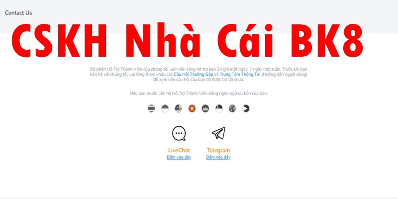 Tốc độ tiếp nhận tin nhắn tại các phương thức liên hệ đến nhà cái BK8 siêu nhanh