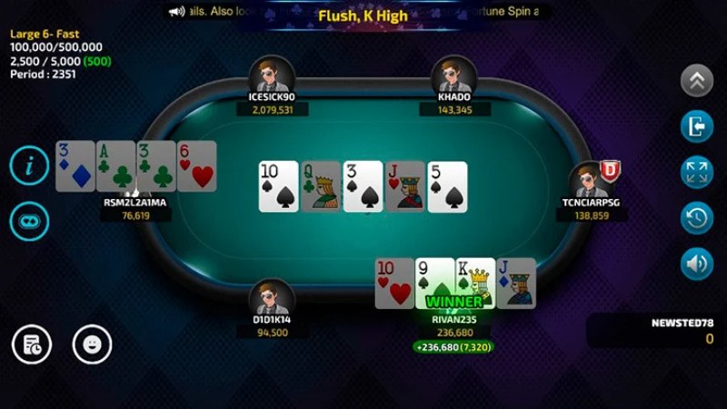 chơi game poker miễn phí