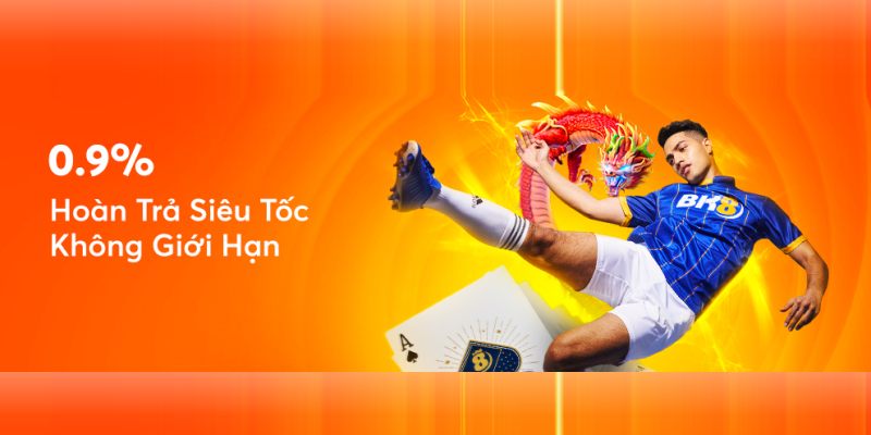 Hoàn trả siêu tốc 1h không giới hạn cho thành viên BK8