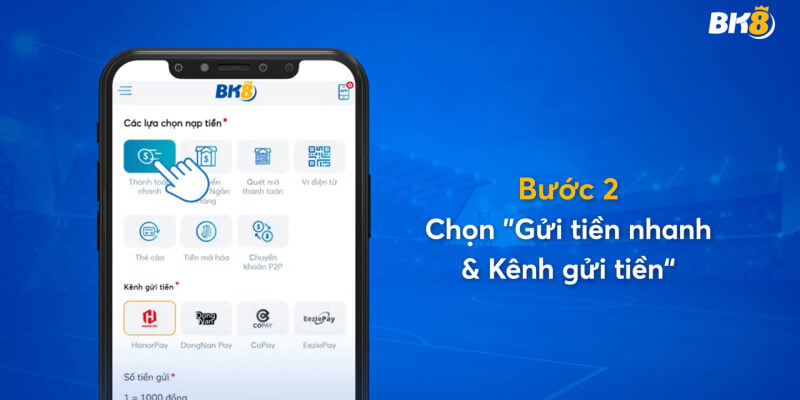 Chọn cách thức thanh toán Quickpay