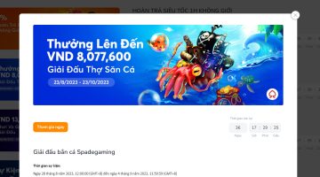 Chi tiết khuyến mãi giải đấu Bắn cá Spadegaming